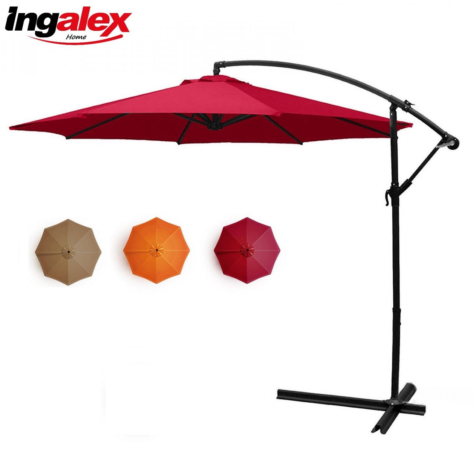 Sombrilla de jardín para patio al aire libre, toldo de sol grande de 10